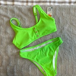 Lime Green Bikini Swim Suit